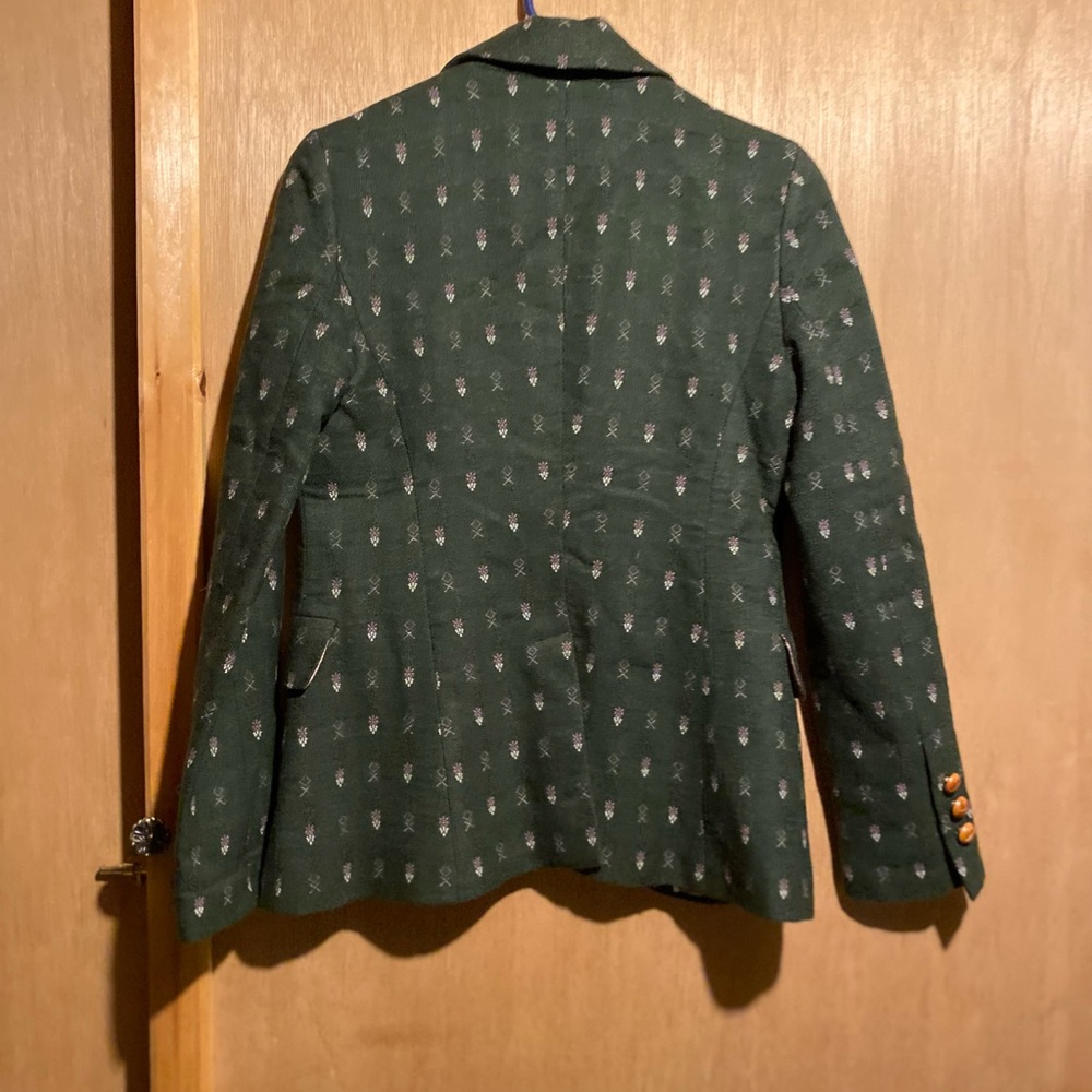 Green Patterned Blazer - image 2